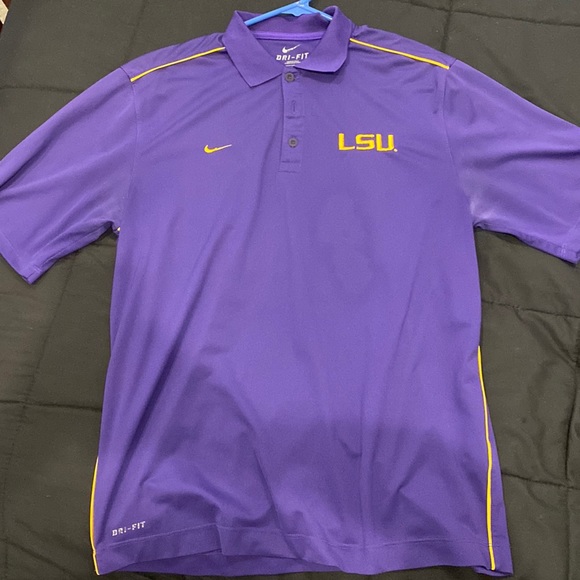 Nike Dri-Fit Short Sleeve LSU Polo Shirt - Picture 1 of 1